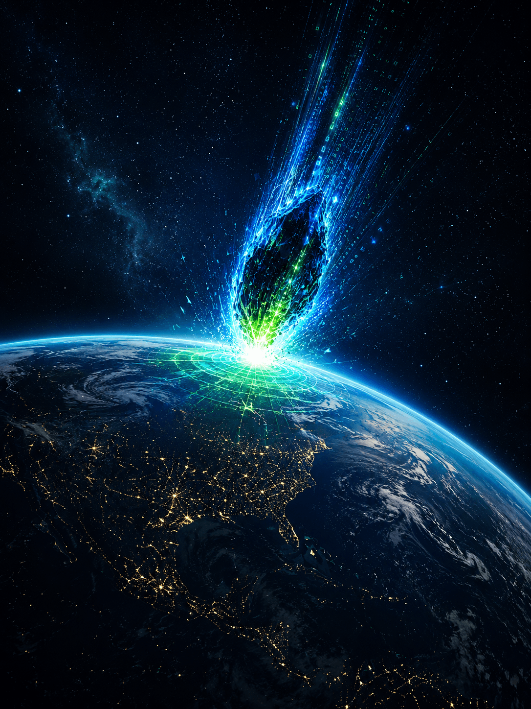 Olive Technic futuristic impact visual representing digital innovation and technology growth